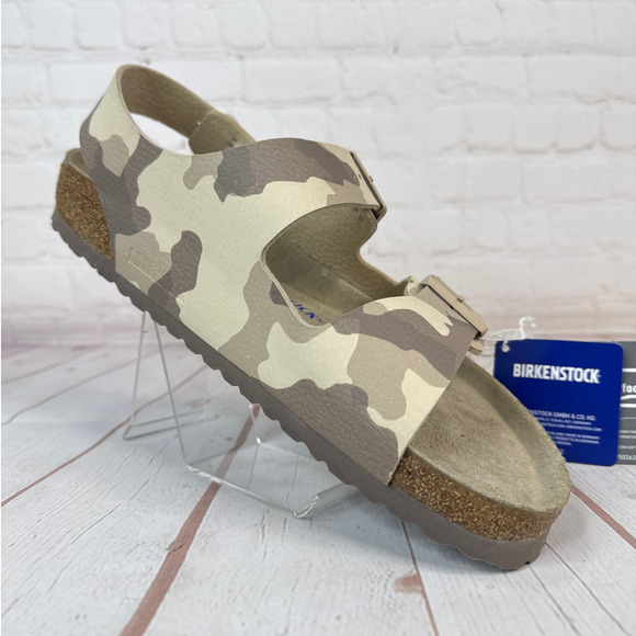Birkenstock Arizona Soft Footbed Camo Desert Soil Gray/Taupe Sandals Mens Sz 13 - Picture 2 of 9